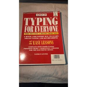 vintage 7th edition copy of "Typing for Everyone" by Nathan Levine 1989 clean